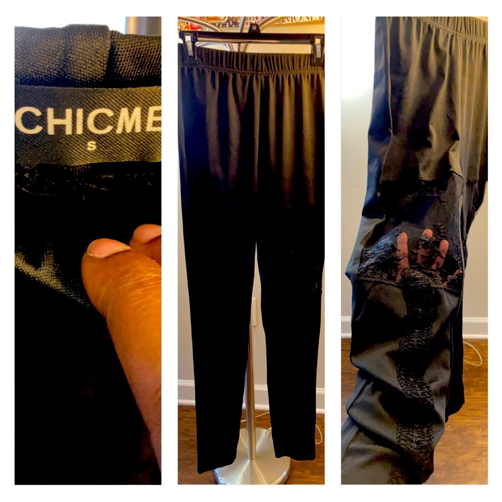 Black Pants w/sheer thigh